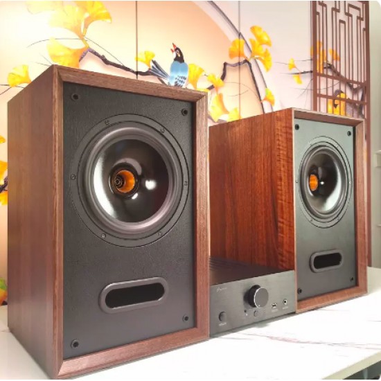 Fever-grade 8-inch coaxial passive bookshelf speakers HIFI high-fidelity 2.0 living room home audio