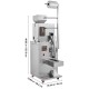 Automatic Particle Packaging Machine, 0.002-0.22lbs/1-100g, Multi-Function Weighing Packing Machine, Filling Sealling Mchine for Tea Seeds Grains Flour Beans Glitter
