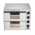 Commercial Electric Pizza Oven - 16-Inch Counter Pizza Maker with Double Deck Layers, Stainless Steel Construction, Multipurpose Indoor Oven for Baking Pizzas, Pretzels, Bread, and More - Ideal for Home, Restaurant, and Parties