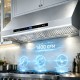 48 Inch Under Cabinet Range Hood 1400CFM 6-Speed DC Motor Baffle Filter Stainless Steel Kitchen Hood