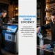 Ice Maker Machine 440lbs Daily Output, Freestanding Self-Contained Ice Maker with 77lbs Storage Bin, LCD Display Panel with Connection Hoses & Scoop for Home Bar or Office Use