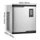 Commercial Ice Maker Machine - Head 300 Lbs/Day Stainless Steel Ice Maker with Scheduled Ice-Making, Self-Cleaning, Adjustable Thickness for Restaurant, Bar, Cafe, Hotel - Heavy Duty Ice Production
