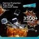 Commercial Ice Making Machine 400Lbs/24H, SECOP Compressor &, Professional Ice Machine, 250Lbs Ice Capacity, Quick Ice Production in 8-15 Min, Stainless Steel Ice Generator for Pub/Coffee Shop/Dining Options/Commercial Setting