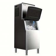 Commercial Ice Making Machine 400Lbs/24H, SECOP Compressor &, Professional Ice Machine, 250Lbs Ice Capacity, Quick Ice Production in 8-15 Min, Stainless Steel Ice Generator for Pub/Coffee Shop/Dining Options/Commercial Setting