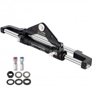 Hydraulic Steering Cylinder 300 - Front Mount Outboard Marine Steering Kit for Center Console, Bass & Offshore Fishing Boats - Corrosion-Resistant Aluminum Alloy, Built-In Two-Way Lock, ORB Fitting - Ideal for Hydraulic Steering System Without Hose & Helm