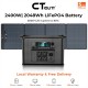 Ctolity 4800W Peak Power, 2400W Rated Solar Generator, Portable Power Station, 2048Wh Lifepo4 Battery 2 Hours Fast Charge, 200W Solar Panel Sold Separately, for Outdoor Camping RV Home Backup Power, UPS, Pure Sine Wave, Survival Gear, Gift