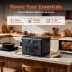 Ctolity 4800W Peak Power, 2400W Rated Solar Generator, Portable Power Station, 2048Wh Lifepo4 Battery 2 Hours Fast Charge, 200W Solar Panel Sold Separately, for Outdoor Camping RV Home Backup Power, UPS, Pure Sine Wave, Survival Gear, Gift