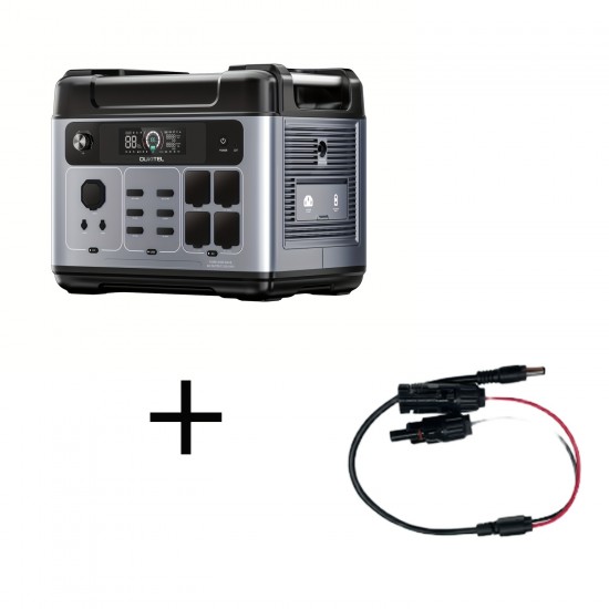 2048Wh/2400W Portable Power Station with Line, UPS Power Supply with Lifepo4 Battery, Fast Charge High Capacity, Charging Adjustment Knob, 3500+ Life Cycles Solar Generator for Home, Camping & RV, Travelling, Outdoor & Off-Grid Adventures