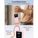 Portable Laptop Charger 24000mAh 65W w/USB C Built-in Cable Pink | 65W Fast charging LED display Charge 4 devices at once Pass through TSA approved Compatible with Macbook/Notebook/iPhone