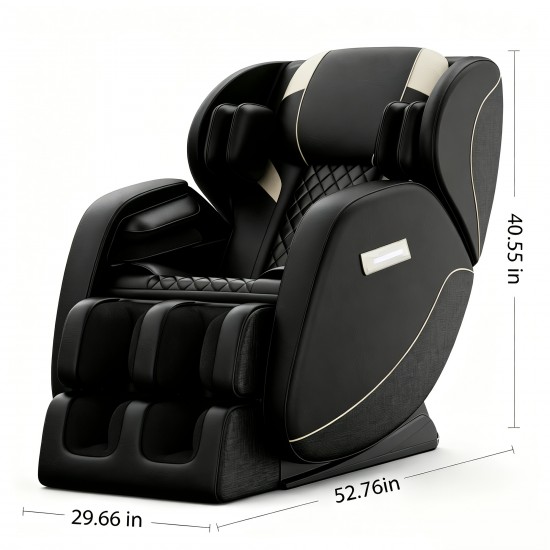 Full Body Zero Gravity Massage Chair with Heating, Airbags, Wireless Speaker, Foot Roller, And Touch Screen Control