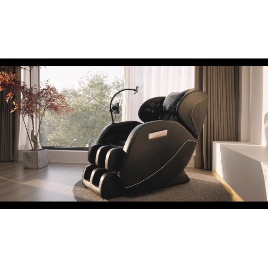 Full Body Zero Gravity Massage Chair with Heating, Airbags, Wireless Speaker, Foot Roller, And Touch Screen Control