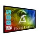 100-inch Fixed Frame Projector Screen Compatible for 4K/8K Ultra HD & 3D, Panel Wall-Mounted Indoor Projection Screen Suitable for Home Theater Cinema, CINEWHITE UHD-B, for Use with Projectors